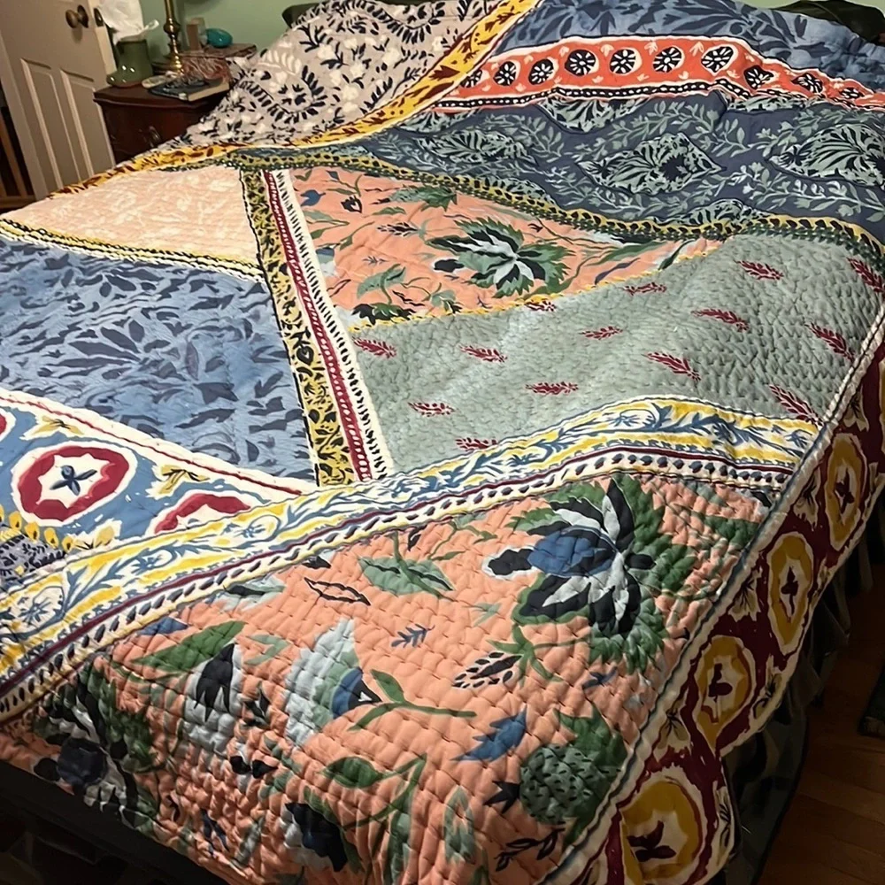 New Kantha-Stitched Katya Quilt Queen
